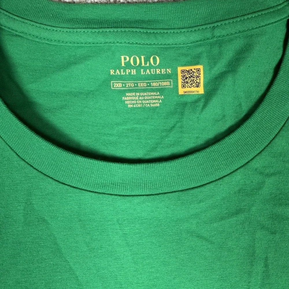 NWT Polo Ralph Lauren Mens Classic Fit T-Shirt Green Logo 2XB